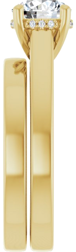 Sužadėtuvių Žiedas „Hidden Halo-Style“ 14k yellow gold Round 6.5mm (9)