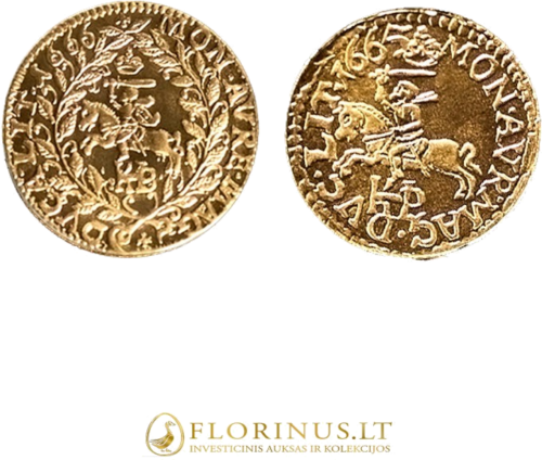 Jonas Kazimieras, 1 ir 1/2 auksiniai dukatai Au .999 (Replikos) (2)