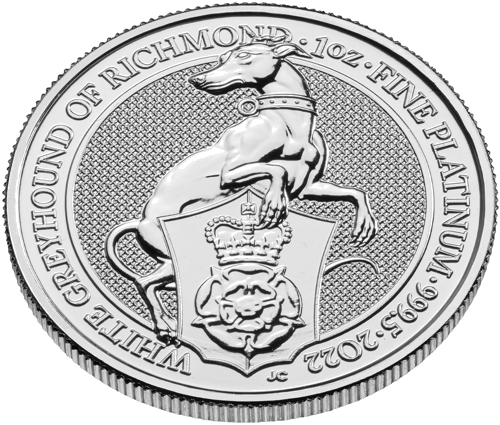 1 oz White Greyhound of Richmond 2022 Queen’s Beasts Platinum Coin (4)
