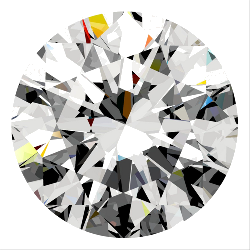 0.5 carat F-VS2 Excellent cut Natūralus Round Deimantas (1)