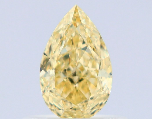 0.53 carat Fancy Yellow-VS1 Natūralus Pear Deimantas (1)