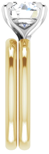 Sužadėtuvių Žiedas „Solitaire“ 18k yellow/white gold Round 8.8mm (9)