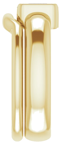 Sužadėtuvių Žiedas „Half-Bezel Solitaire“ 14k yellow gold Emerald 7mm x 5mm (9)
