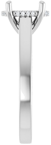 Sužadėtuvių Žiedas „Hidden Halo-Style“ 14k white gold Oval 9mm x 7mm (4)