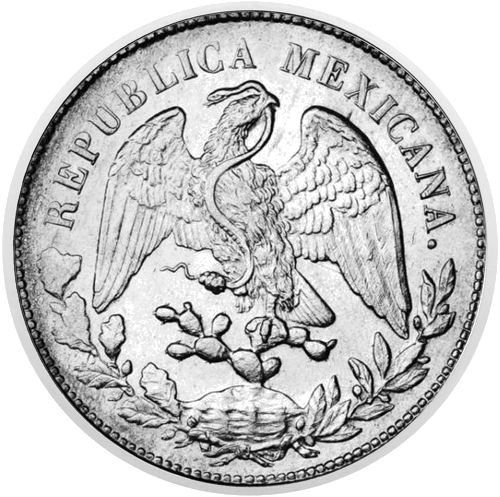 1902 Свобода Мексика 1 песо сребърна монета (1)