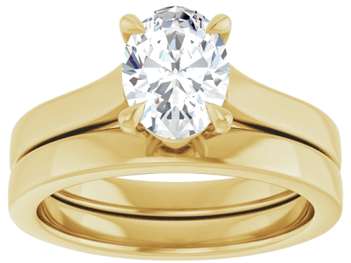 Sužadėtuvių Žiedas „Claw-Prong“ 14k yellow gold Oval 8mm x 6mm (8)