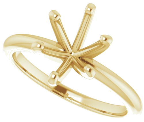 Sužadėtuvių Žiedas „Solitaire“ 585 Geltonojo Aukso Oval 9mm x 7mm (5)