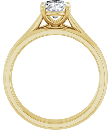 Sužadėtuvių Žiedas „Solitaire“ 14k yellow gold Oval 8mm x 6mm (7)