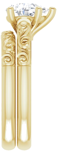 Sužadėtuvių Žiedas „Solitaire“ 10k yellow gold Pear 8mm x 6mm (9)