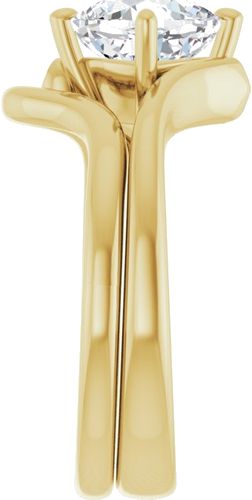 Sužadėtuvių Žiedas „Solitaire“ 585 Geltonojo Aukso Cushion 7mm (9)