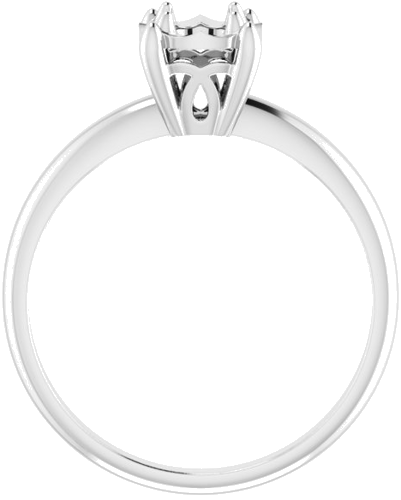 14K White 5.2 mm Round 4-Prong Illusion Solitaire Ring Mounting (2)