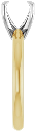 14K Yellow White 8 mm Round Solitaire Engagement Ring Mounting (4)