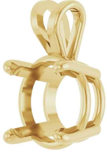 Pakabukas „Round 4-Prong Basket“ 14k yellow gold Round 11.5mm (2)