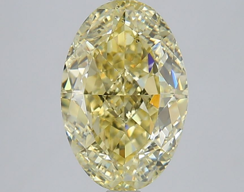 3.01 carat Fancy Light Yellow-SI1 Natūralus Oval Deimantas (1)