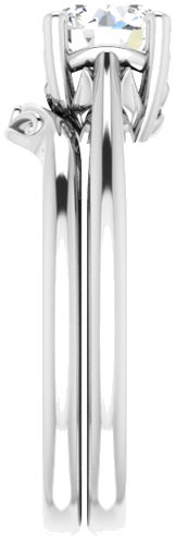 Sužadėtuvių Žiedas „Solitaire“ 585 Baltojo Aukso Round 6.5mm (9)