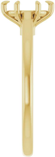 Sužadėtuvių Žiedas „Claw-Pong“ 14k yellow gold Oval 7mm x 5mm (4)