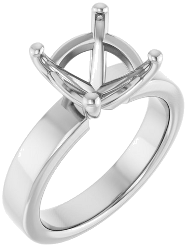 Sužadėtuvių Žiedas 14k white gold Cushion 9mm (1)