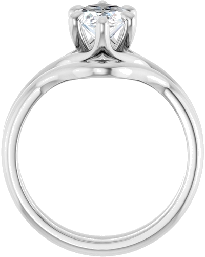 Sužadėtuvių Žiedas „Solitaire“ 14k white gold Marquise 12mm x 6mm (7)