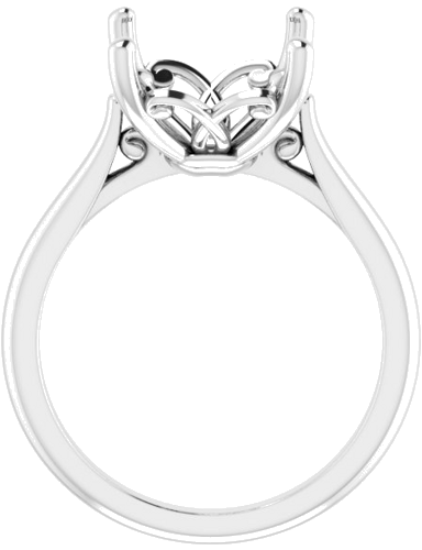 Sužadėtuvių Žiedas „Solitaire“ 950 Platinos Emerald 12mm x 10mm (2)