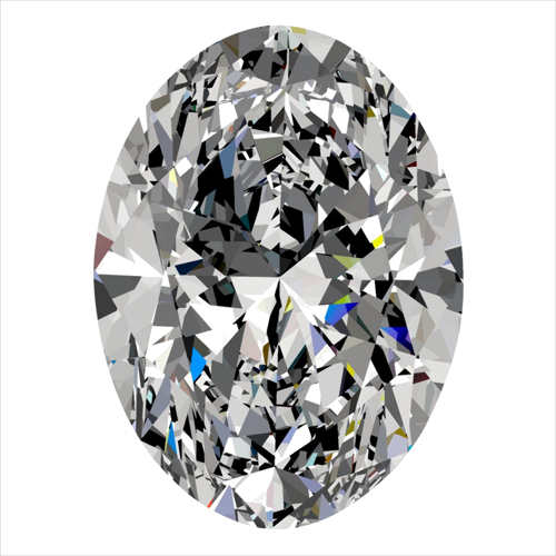 0.6 carat F-VVS2 Natūralus Oval Deimantas (1)