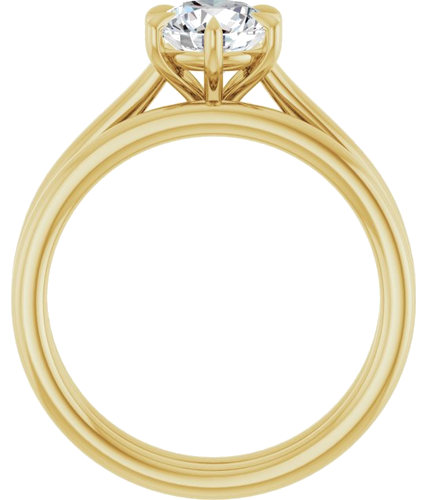 Sužadėtuvių Žiedas „Claw-Pong“ 14k yellow gold Round 6.5mm (7)
