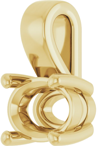 Pakabukas „Solitaire Charm“ 14k yellow gold Oval 7mm x 5mm (2)