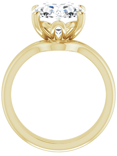 Sužadėtuvių Žiedas 14k yellow gold Oval 12mm x 10mm (7)