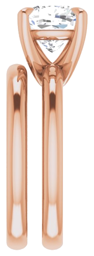 Sužadėtuvių Žiedas „Claw-Prong Solitaire“ 14k rose gold Cushion 8mm (9)