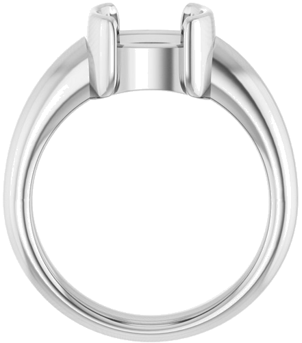 Sužadėtuvių Žiedas „Half-Bezel Solitaire“ 14k white gold Cushion 8mm (2)