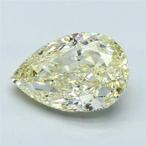 3.04 carat Fancy Light Yellow-VS2 Natūralus Pear Deimantas (1)
