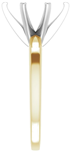 14K Yellow White 11x9 mm Oval Solitaire Engagement Ring Mounting (4)