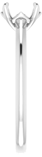 Sužadėtuvių Žiedas „Solitaire“ 585 Baltojo Aukso Oval 7mm x 5mm (4)