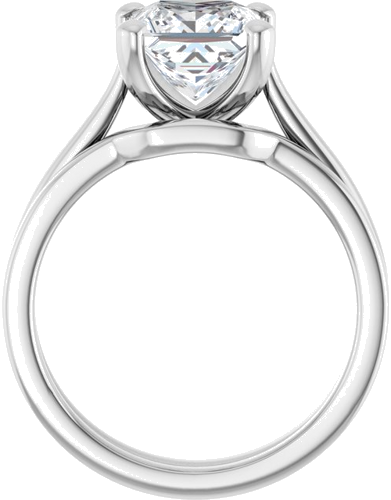 Sužadėtuvių Žiedas 14k white gold Square 7mm (7)