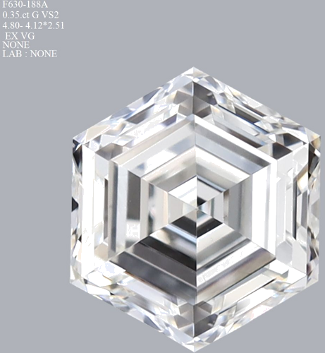 0.35 carat G-VS2 Natūralus Hexagonal Deimantas (1)