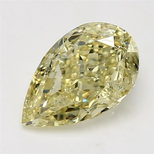 3.52 carat Fancy Yellow-VS2 Natūralus Pear Deimantas (1)