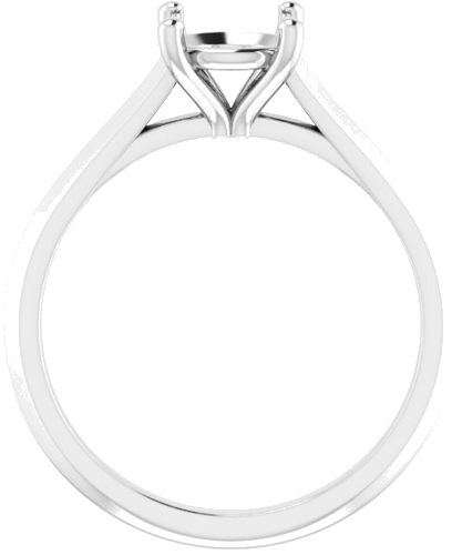 14K White 7 mm Round Solitaire Engagement Ring Mounting (2)