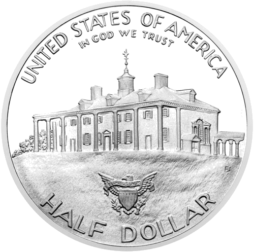 1/2 dolerio George Washington 1982 JAV sidabrinė Proof moneta (2)