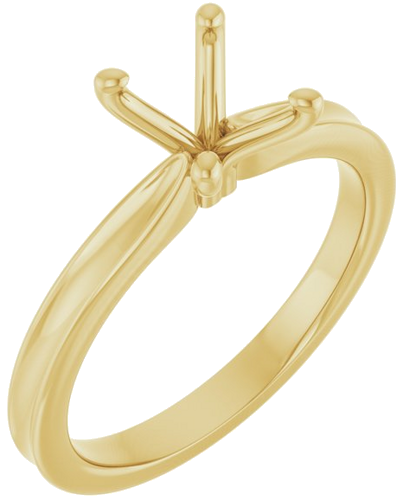 Sužadėtuvių Žiedas 14k yellow gold Oval 8mm x 6mm (1)