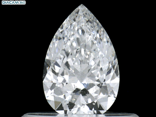 0.4 carat D-VVS1 Natūralus Pear Deimantas (1)