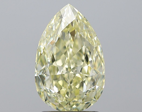 2.02 carat Fancy Light Yellow-VVS1 Natūralus Pear Deimantas (1)