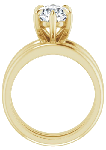 Sužadėtuvių Žiedas „Claw-Prong Solitaire“ 14k yellow gold Pear 12mm x 8mm (7)