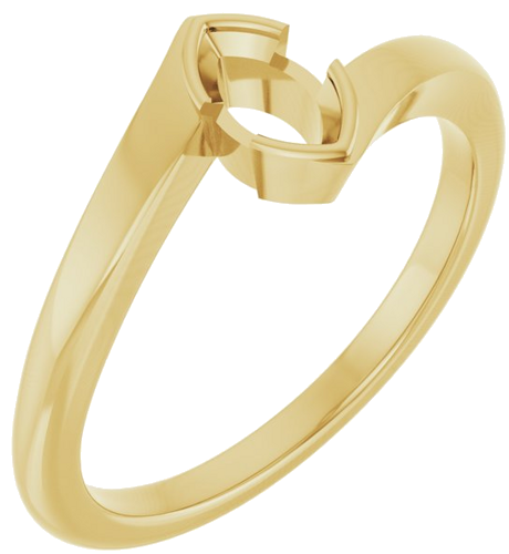 Sužadėtuvių Žiedas „Half-Bezel Solitaire“ 14k yellow gold Marquise 6mm x 3.5mm (1)