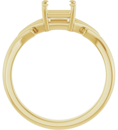 Sužadėtuvių Žiedas „Claw-Prong Solitaire“ 14k yellow gold Square 5mm (2)