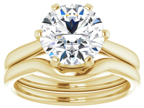 Sužadėtuvių Žiedas „Solitaire“ 14k yellow gold Round 8.8mm (8)