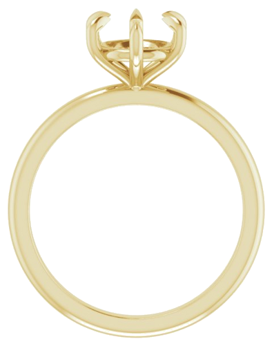 14K Yellow 7.4 mm Round Solitaire Engagement Ring Mounting (2)