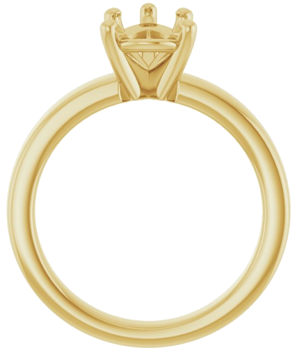 14K Yellow 10x7 mm Pear Solitaire Engagement Ring Mounting (2)