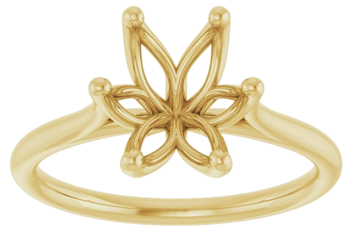 Sužadėtuvių Žiedas „Cathedral-Style Solitaire“ 14k yellow gold Oval 10mm x 8mm (3)