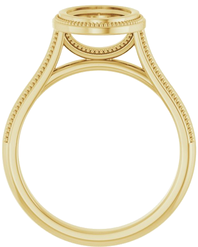 14K Yellow 9x7 mm Oval Solitaire Engagement Ring Mounting (2)