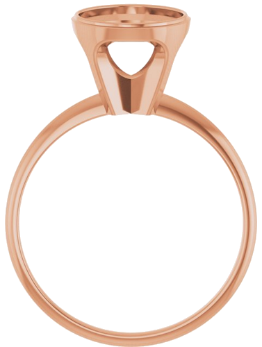 14K Rose 10x8 mm Oval Solitaire Engagement Ring (2)