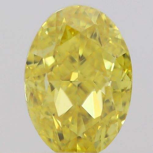 0.45 carat Fancy Vivid  Yellow-VS2 Natūralus Oval Deimantas (1)